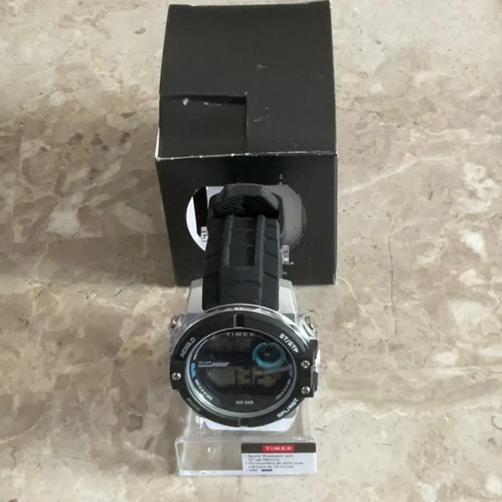 Timex Black and Silver Digital Sports Watch